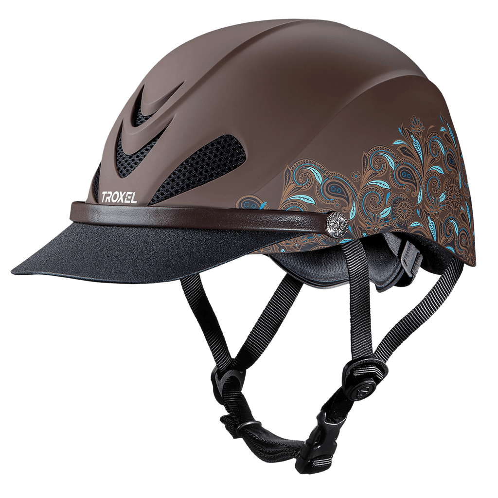 Turquoise Paisley Dakota Helmet