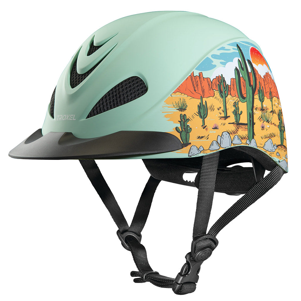 Casco De Equitación Troxel Sierra – Unisex Adulto, Perfil Bajo, Ajuste Pro Fit, Revestimiento Nailon Y Piel